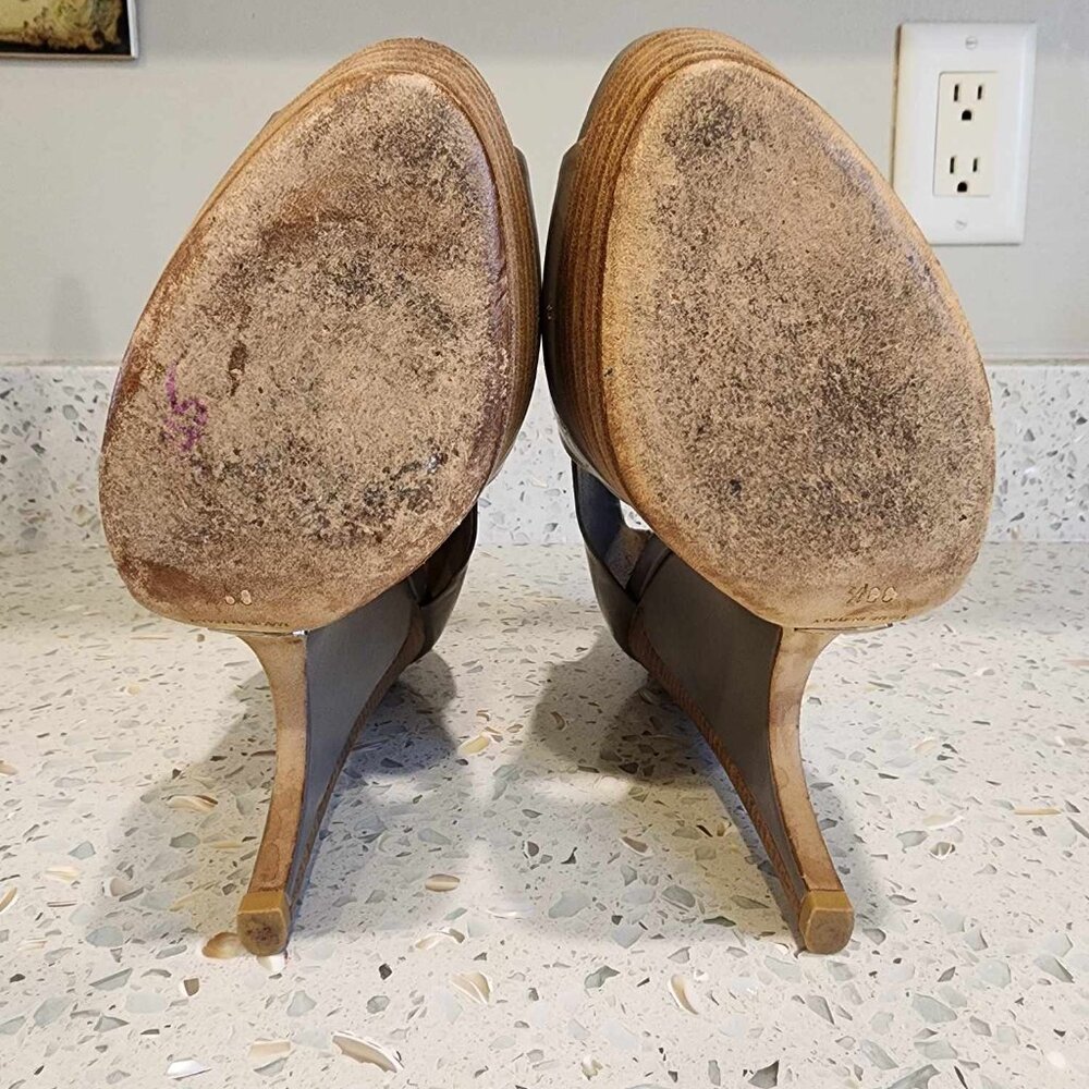Gucci Escarpins Wedge High Heels 39.5 - Picture 10 of 12